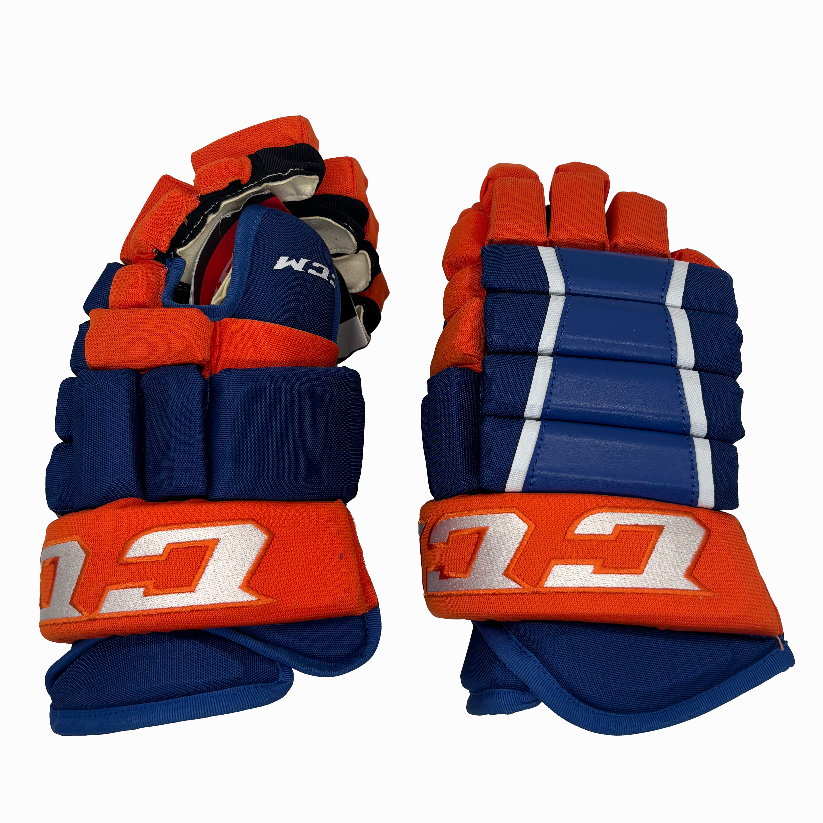 CCM HG4PC Gloves - Senior (Blue/Orange)