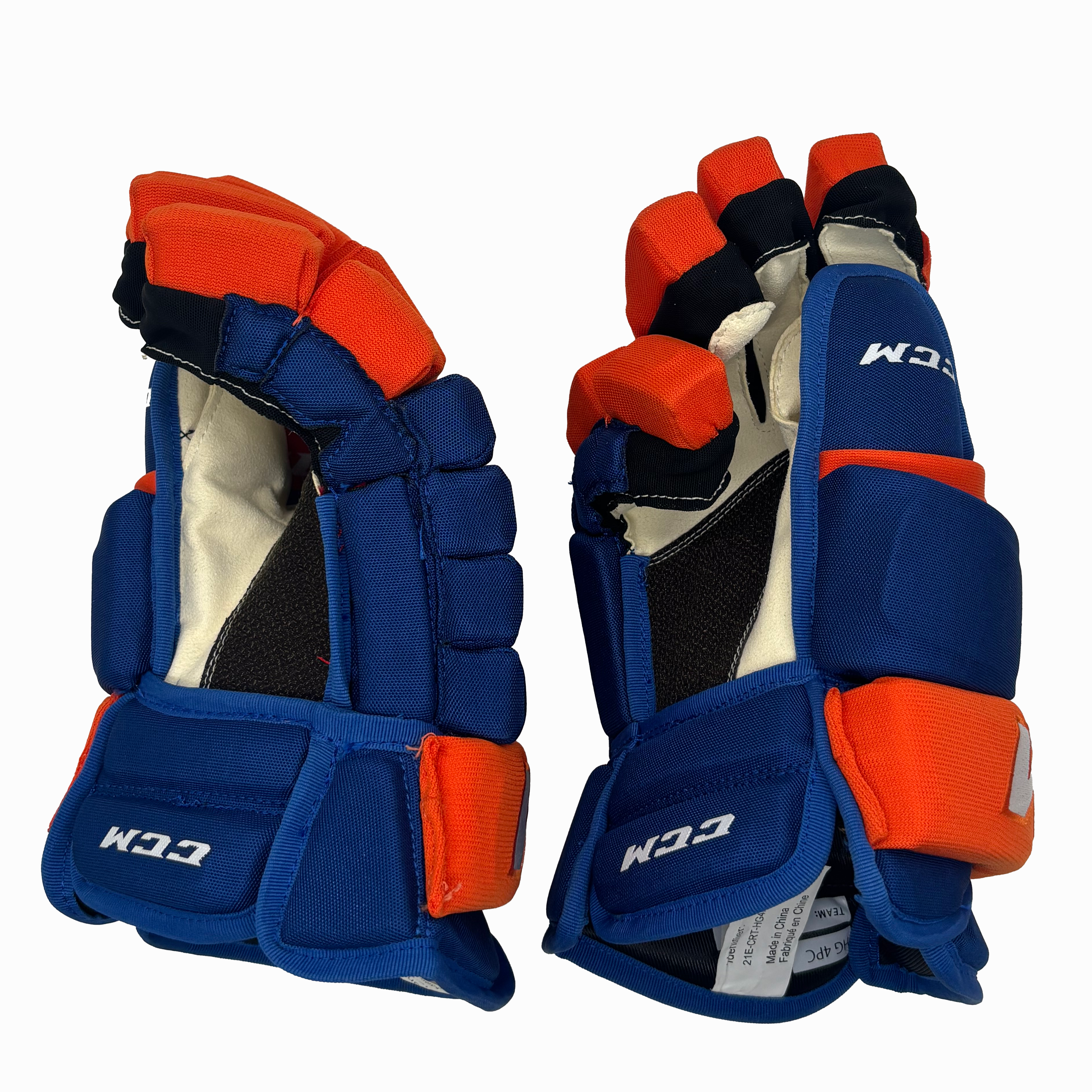 CCM HG4PC Gloves - Senior (Blue/Orange)