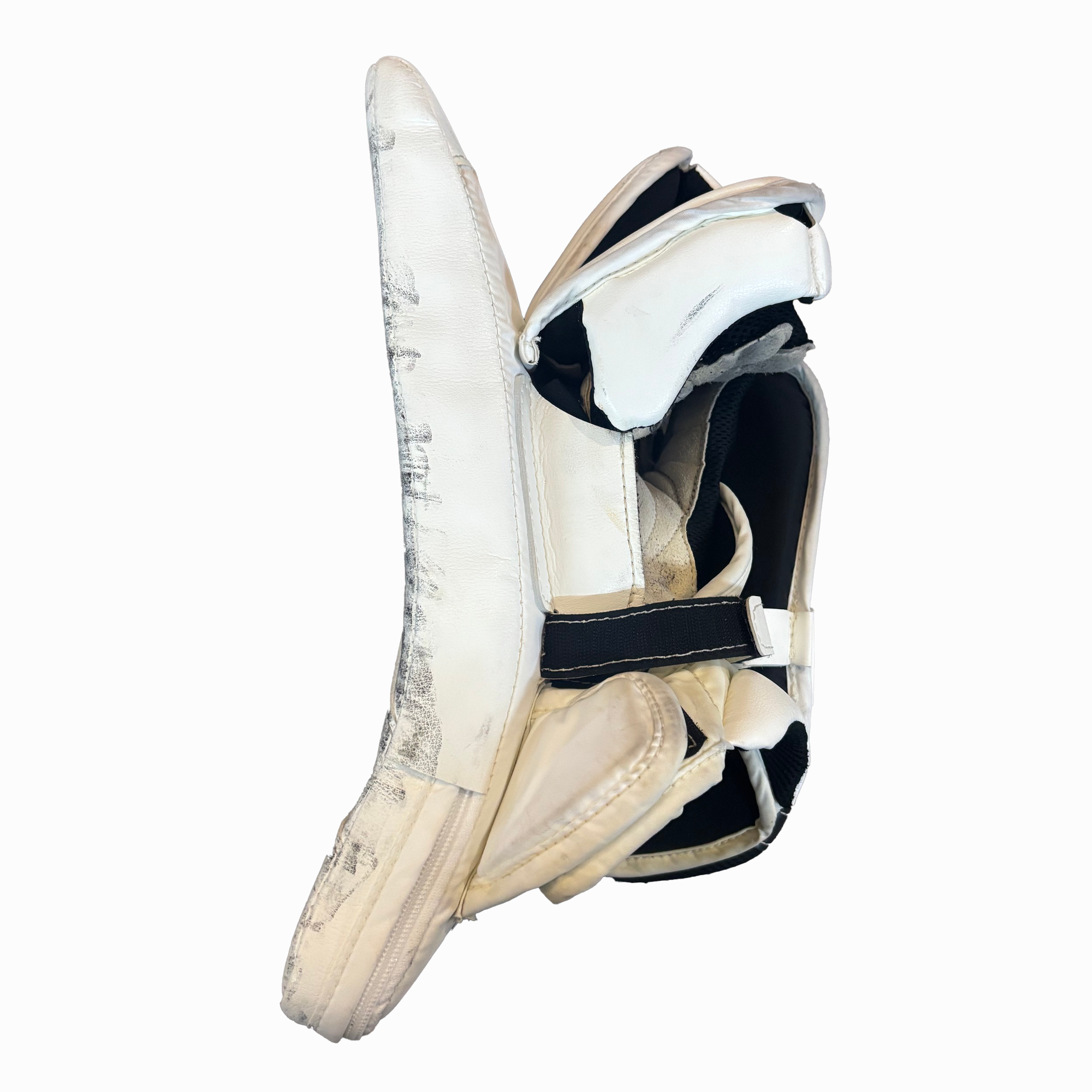 TRUE Catalyst PX3 - Used NHL Pro Stock Goalie Blocker - Ivan Fedotov (White/Orange)