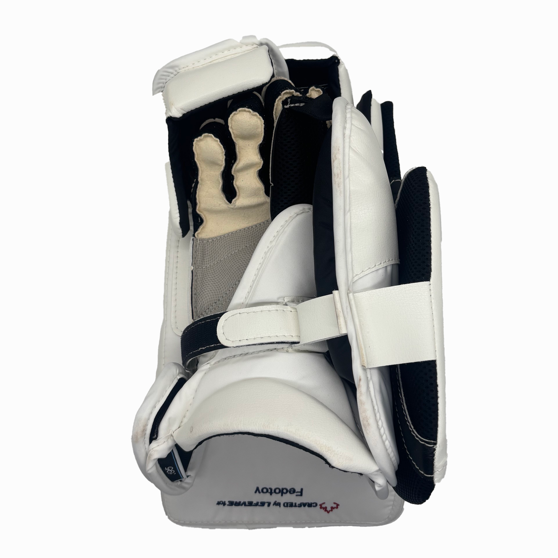 TRUE Catalyst Nitro Pro - New NHL Pro Stock Goalie Blocker - Ivan Fedotov (White/Navy/Silver)
