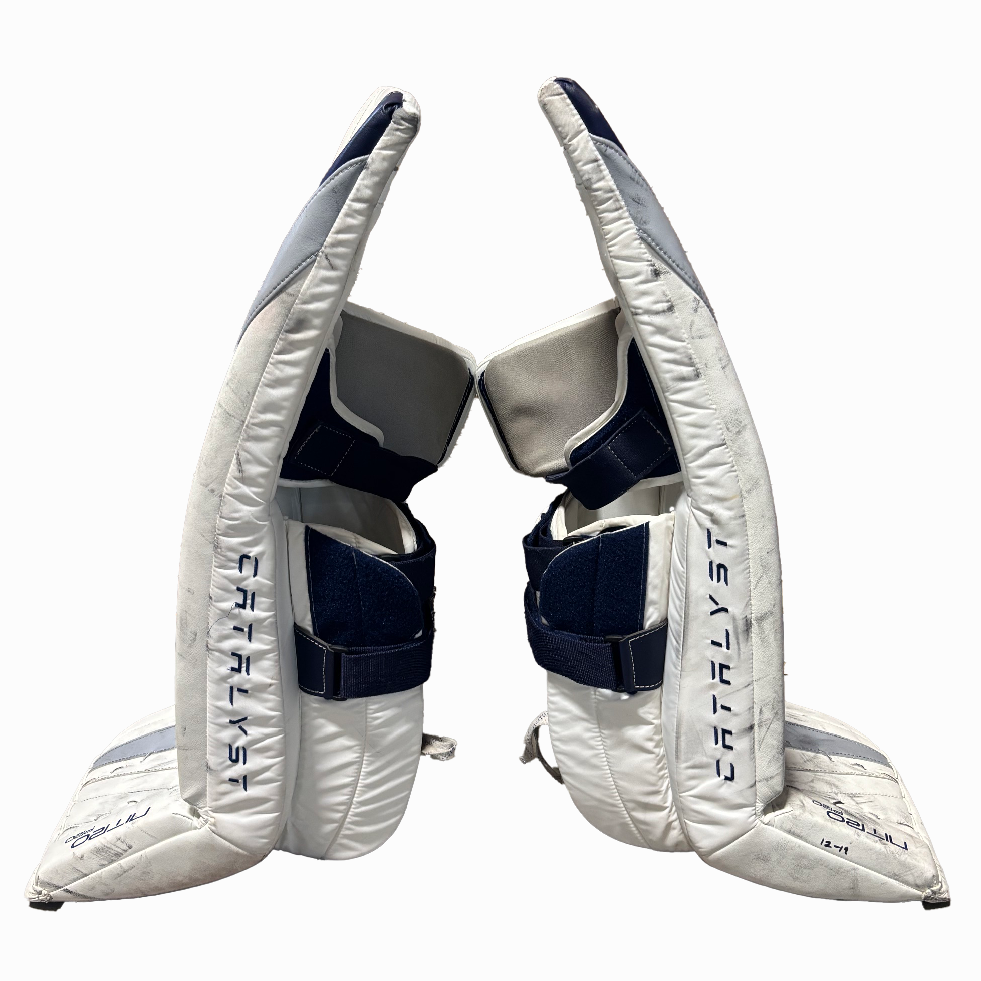 TRUE Catalyst Nitro Pro - Used NHL Pro Stock Goalie Full Set - Ivan Fedotov (White/Navy/Silver)