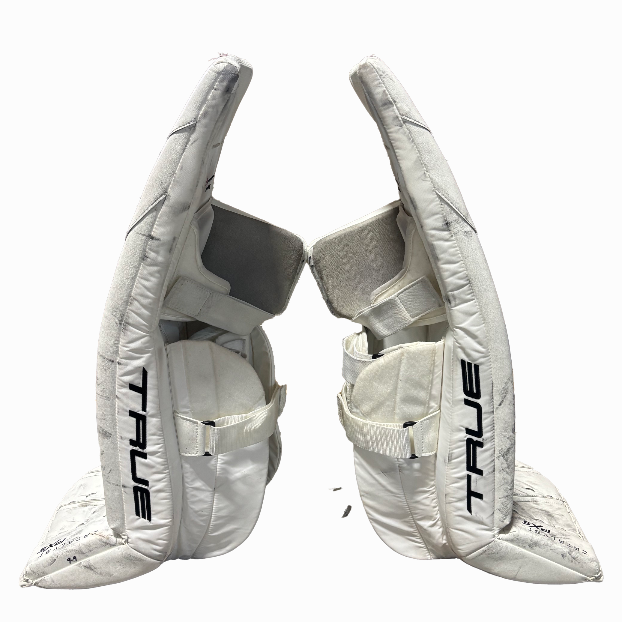 True Catalyst PX5 - Used NHL Pro Stock Goalie Pads - Ivan Fedotov (White/Navy/Red)
