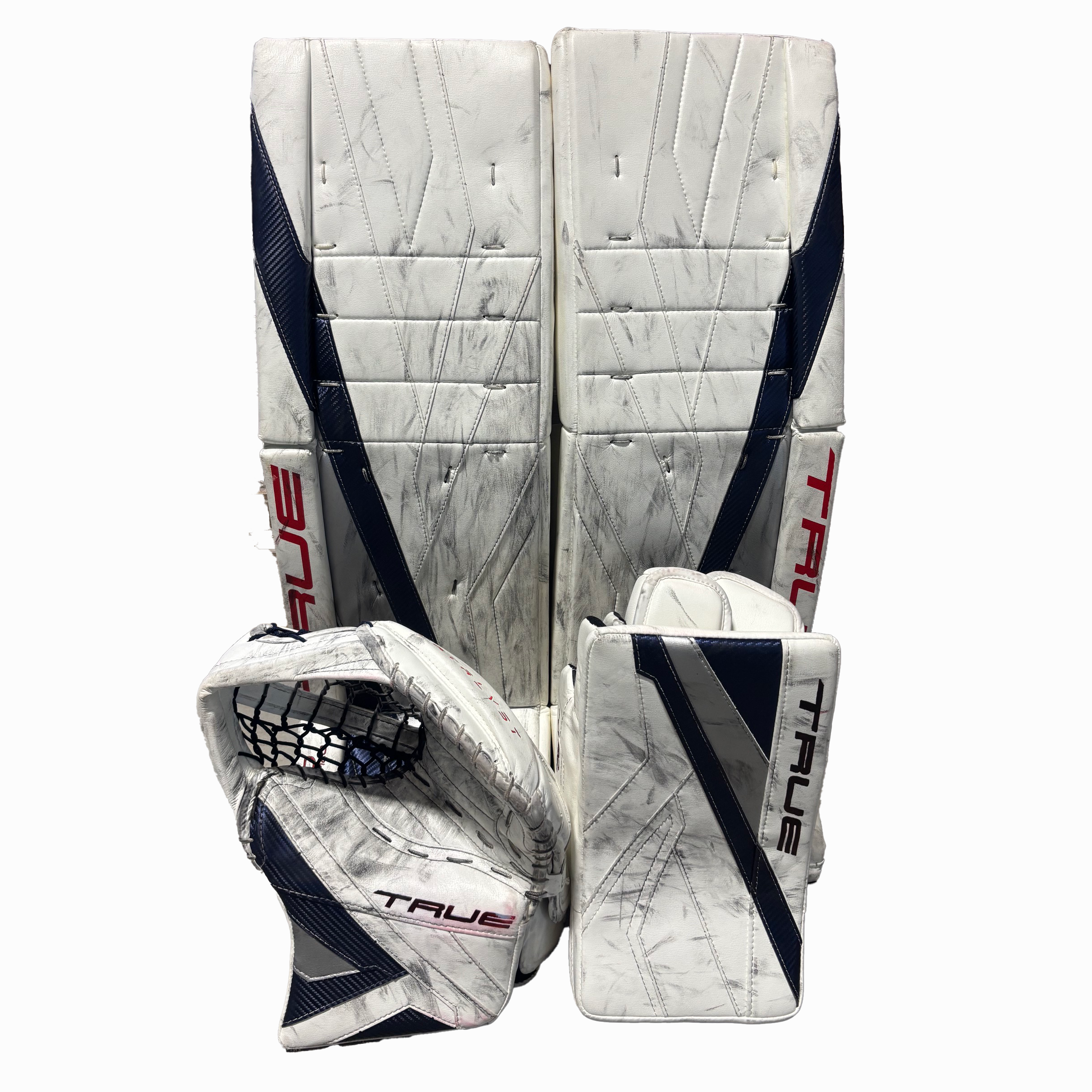 TRUE Catalyst Nitro Pro - Used NHL Pro Stock Goalie Full Set - Ivan Fedotov (White/Navy/Red)