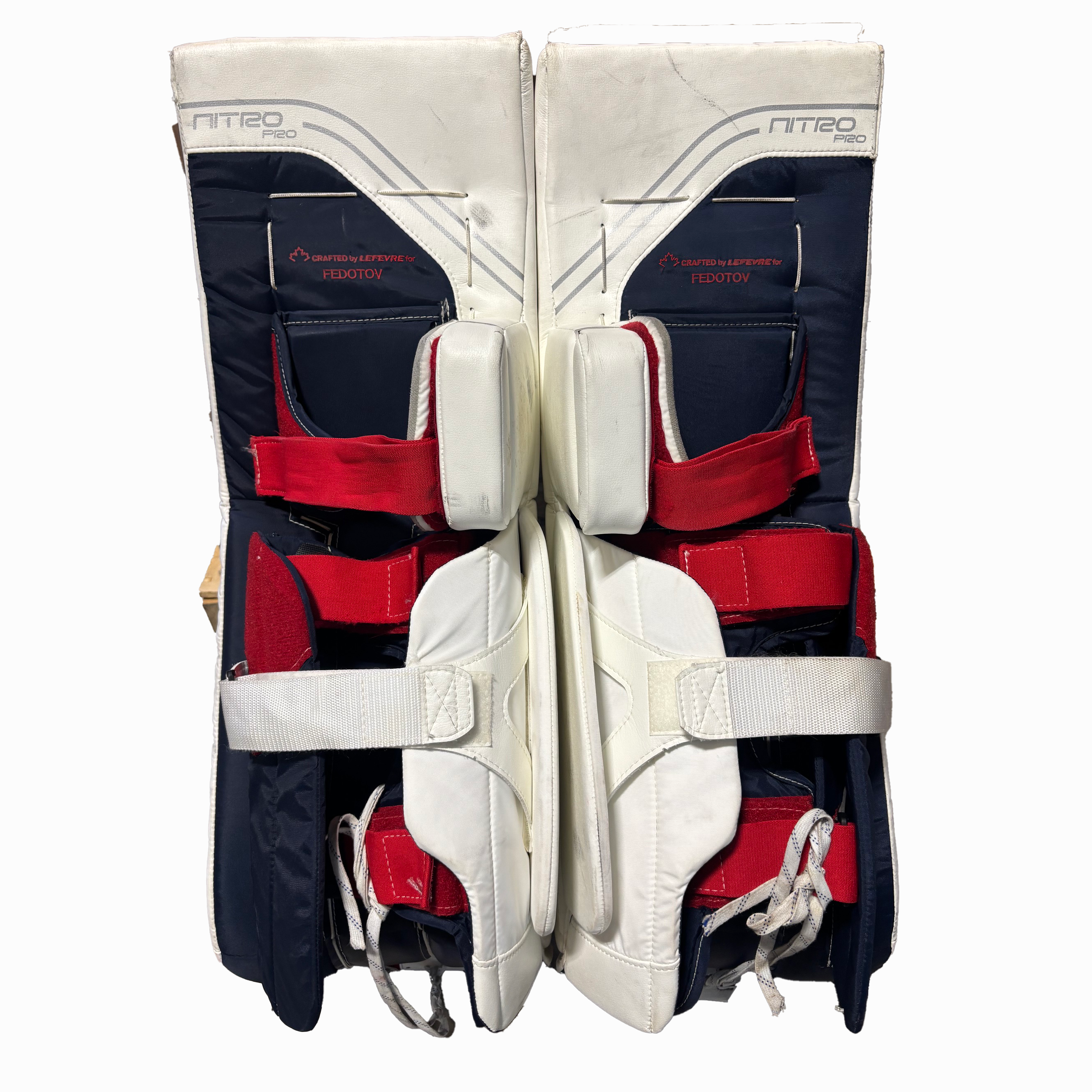TRUE Catalyst Nitro Pro - Used NHL Pro Stock Goalie Full Set - Ivan Fedotov (White/Navy/Red)
