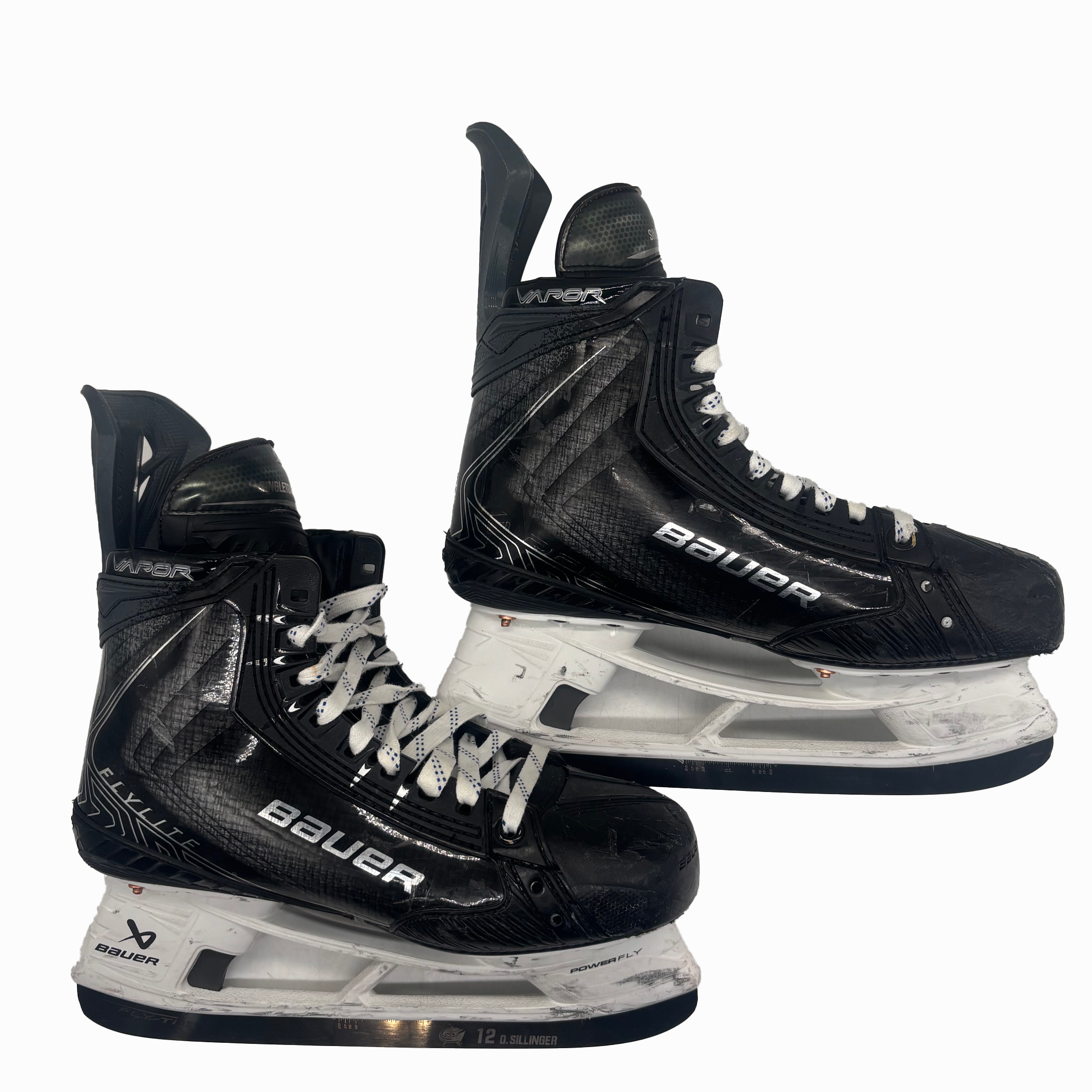 Bauer Vapor Flylite - Used AHL Pro Stock Hockey Skates - Size 8E (Black)