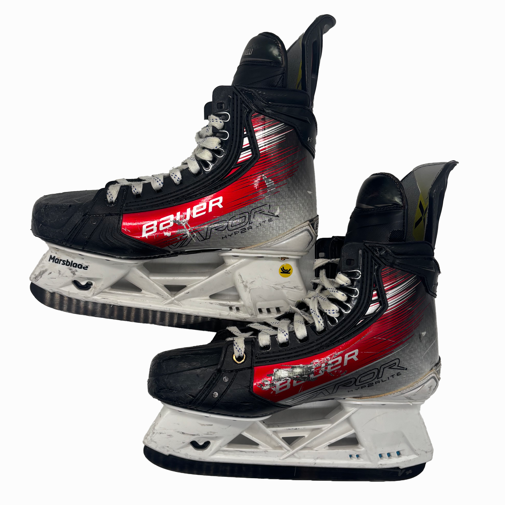 Bauer Vapor Hyperlite 2 - Used AHL Pro Stock Hockey Skate - Size 6.5D (Red)