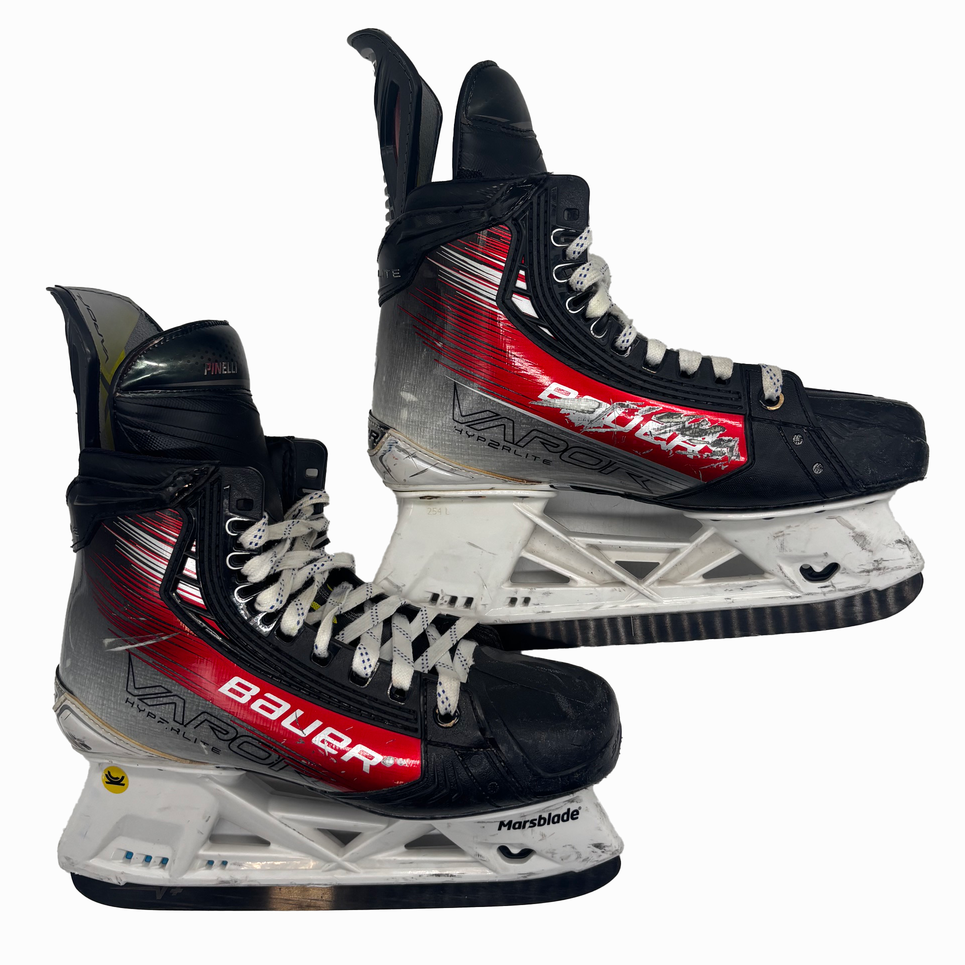 Bauer Vapor Hyperlite 2 - Used AHL Pro Stock Hockey Skate - Size 6.5D (Red)