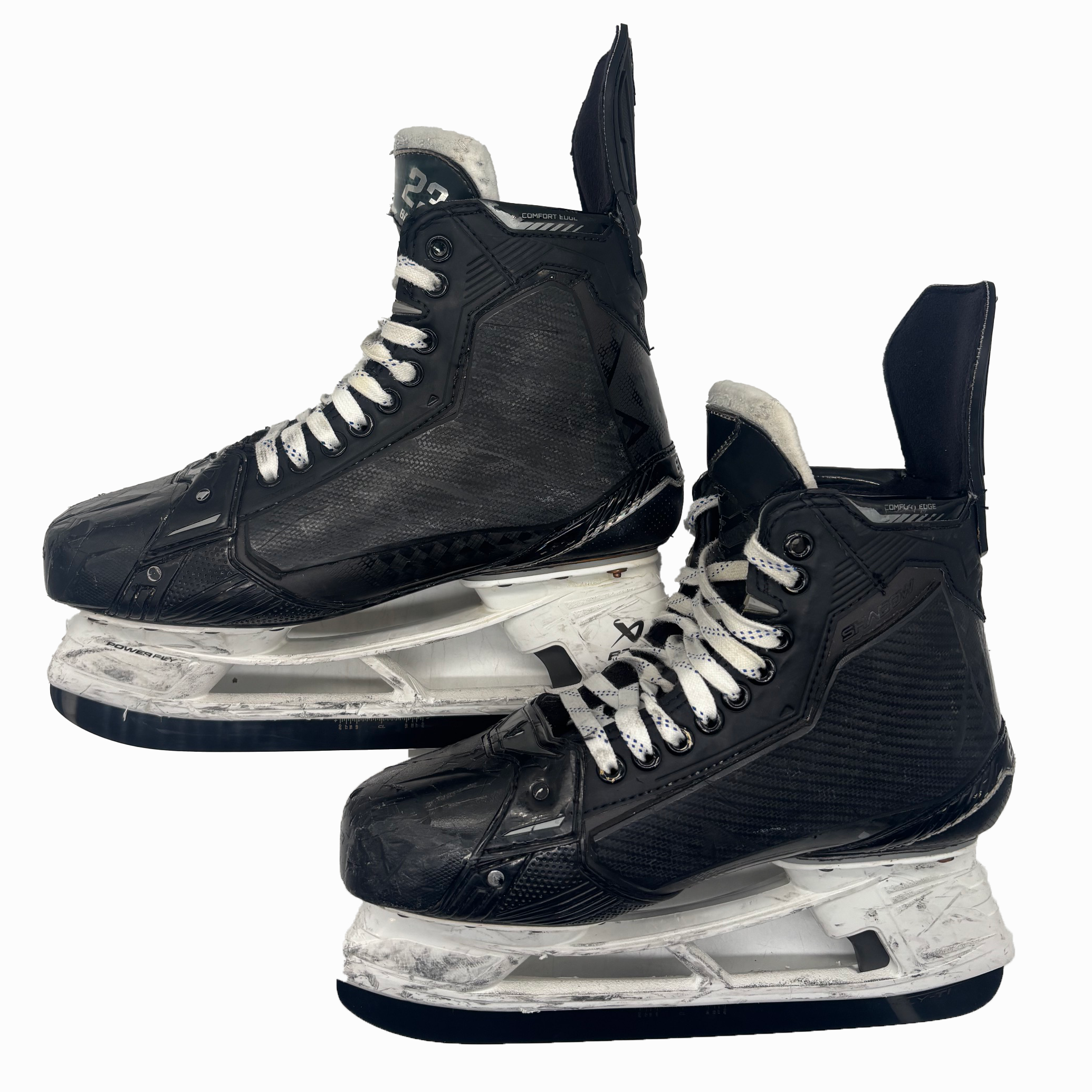 Bauer Supreme Shadow - Used Pro Stock Hockey Skates With Shot Blockers - Size 10EE (Black)