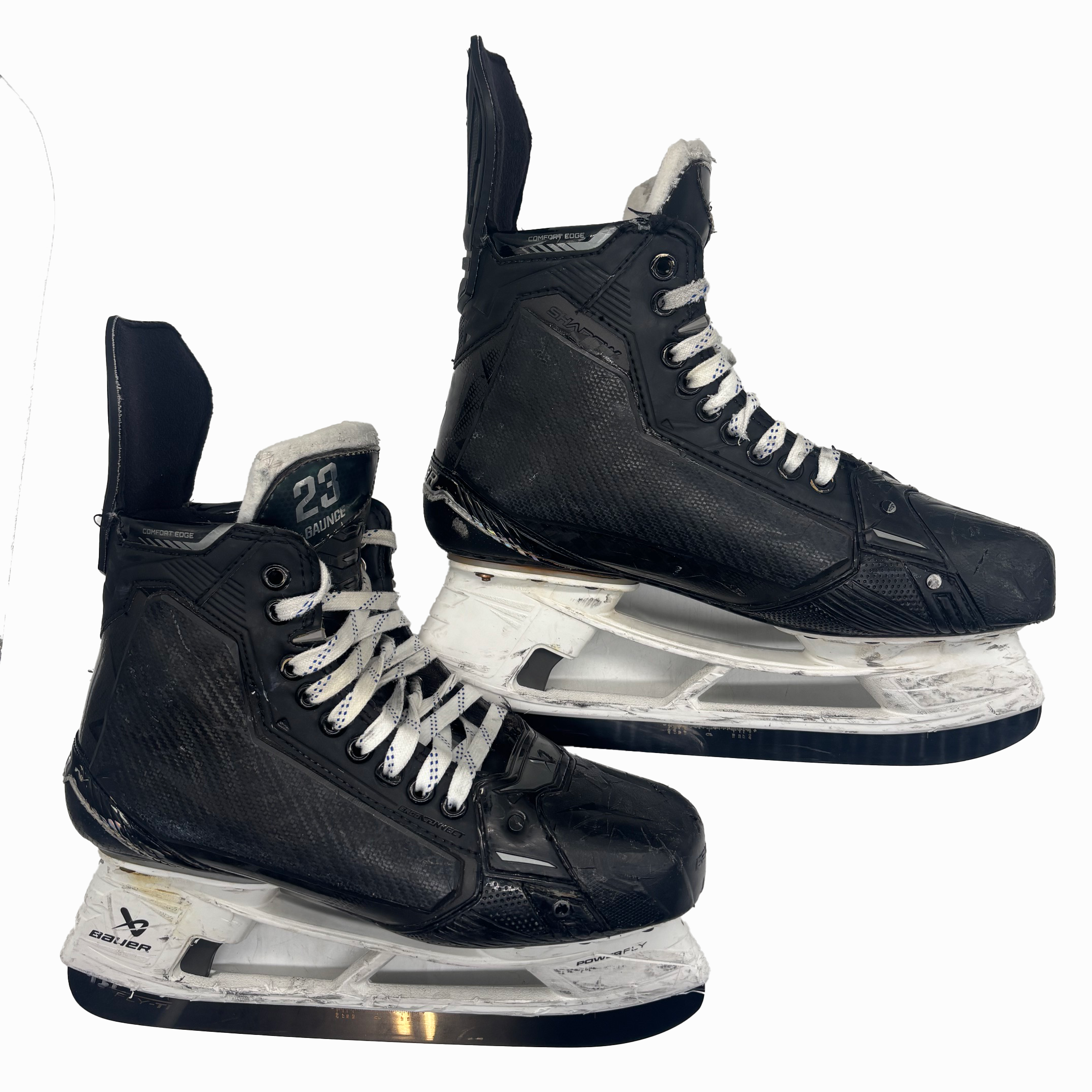 Bauer Supreme Shadow - Used Pro Stock Hockey Skates With Shot Blockers - Size 10EE (Black)