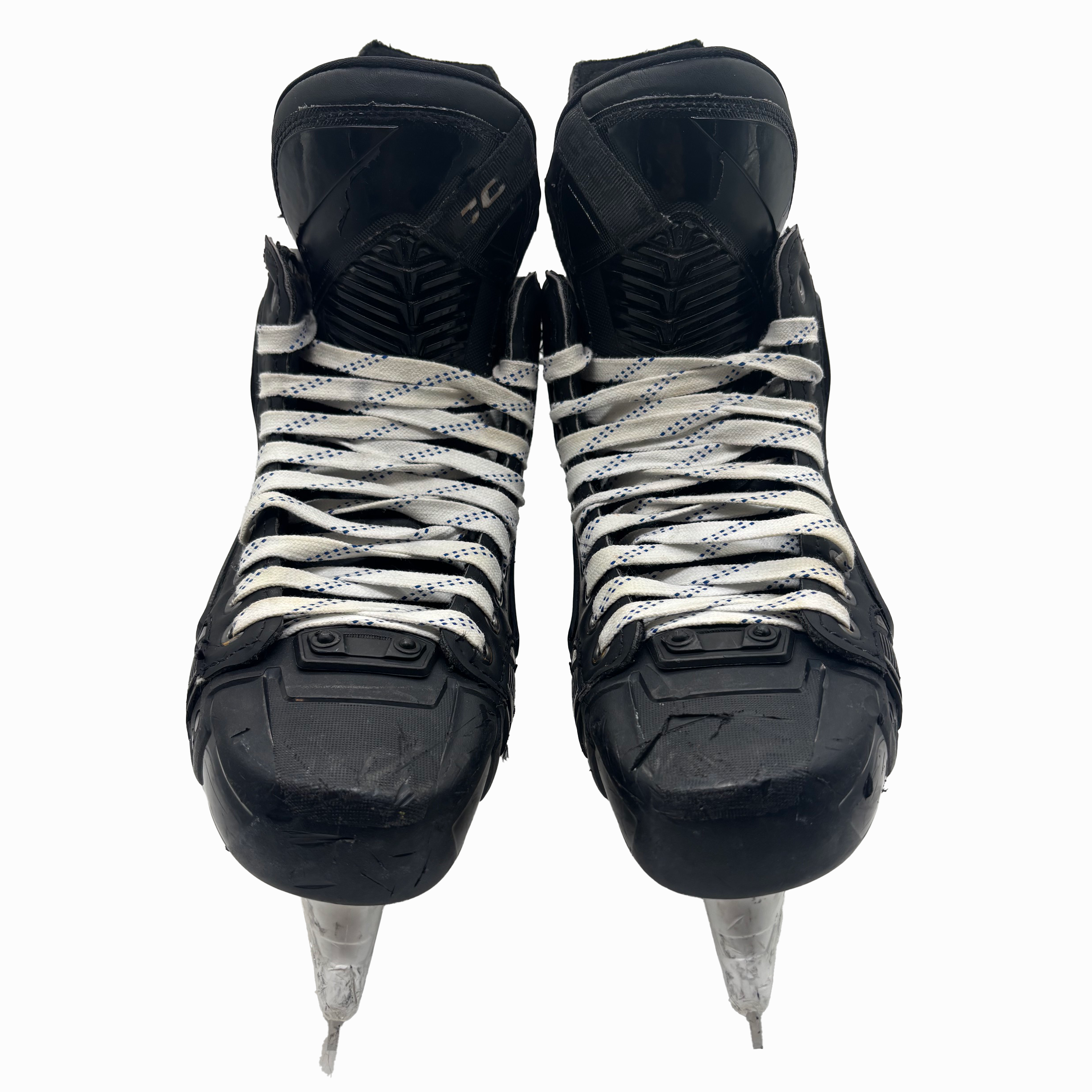 CCM Jetspeed FT6 Pro - Used Pro Stock Hockey Skates With Shot Blockers - Size 7.5E (Black)