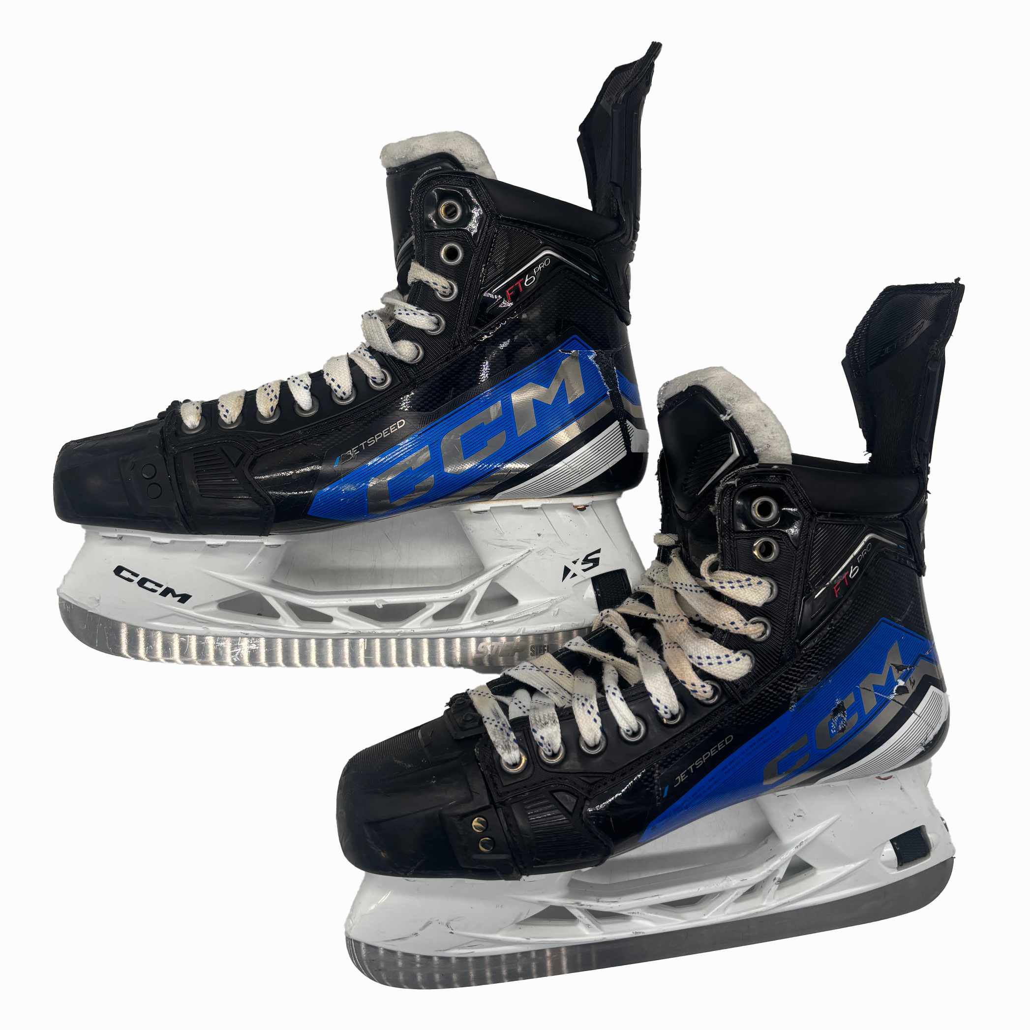CCM Jetspeed FT6 Pro - Used AHL Pro Stock Hockey Skates - Size 9E (Blue)