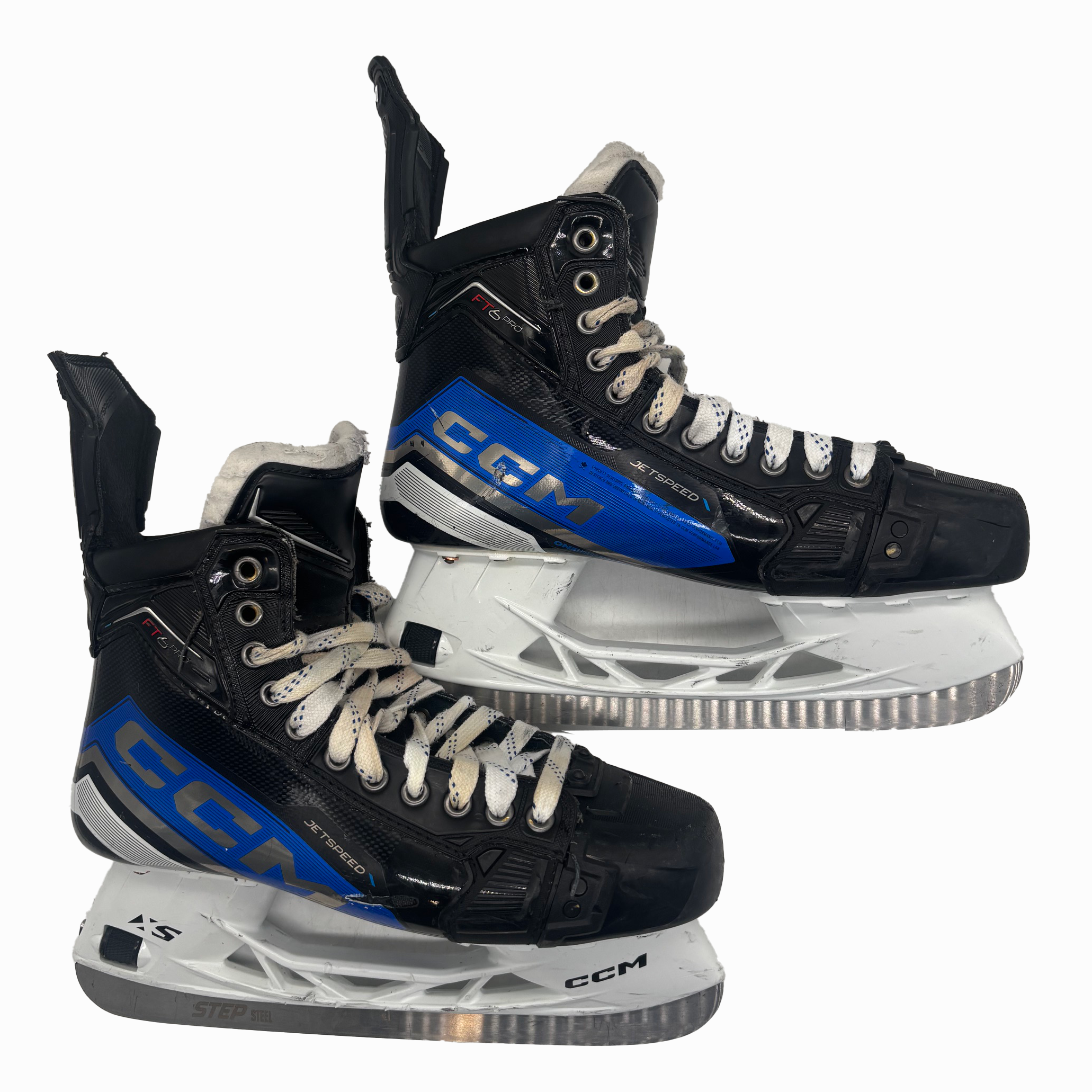 CCM Jetspeed FT6 Pro - Used AHL Pro Stock Hockey Skates - Size 9E (Blue)