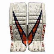 CCM Extreme Flex 4 - Used Pro Stock Goalie Pads (White/Navy/Orange)