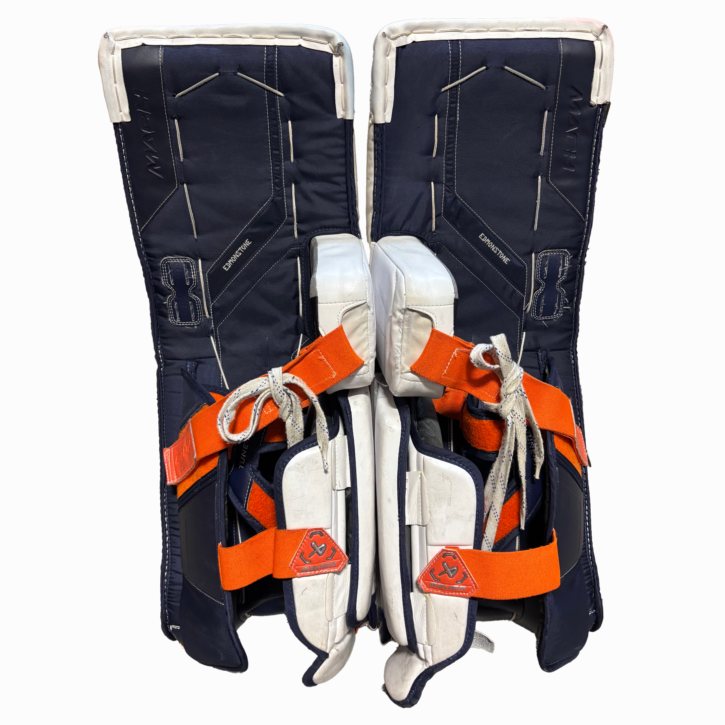 Bauer Supreme Mach - Used Pro Stock Goalie Full Set (White/Navy/Orange)