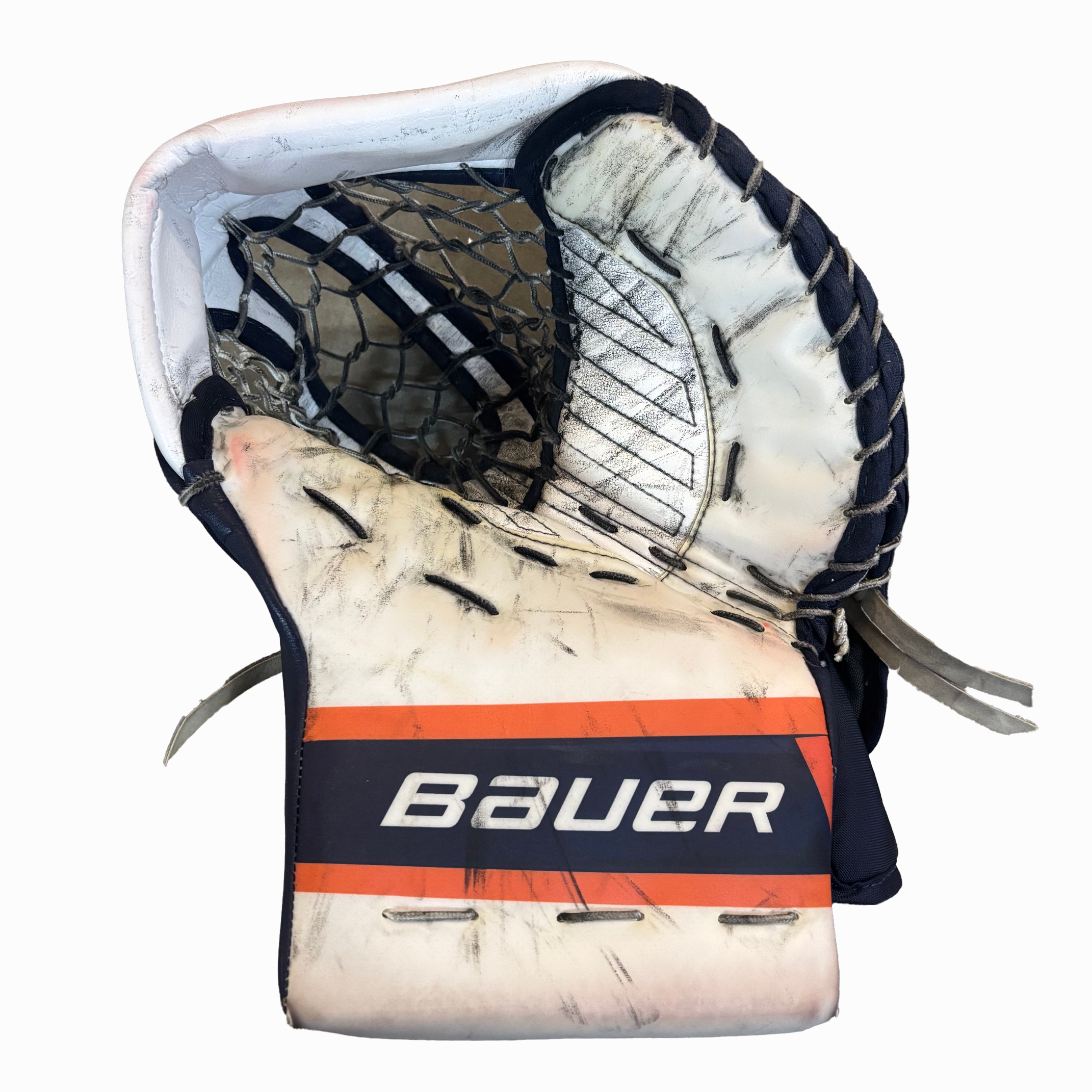 Bauer Supreme Mach - Used Pro Stock Goalie Full Set (White/Navy/Orange)