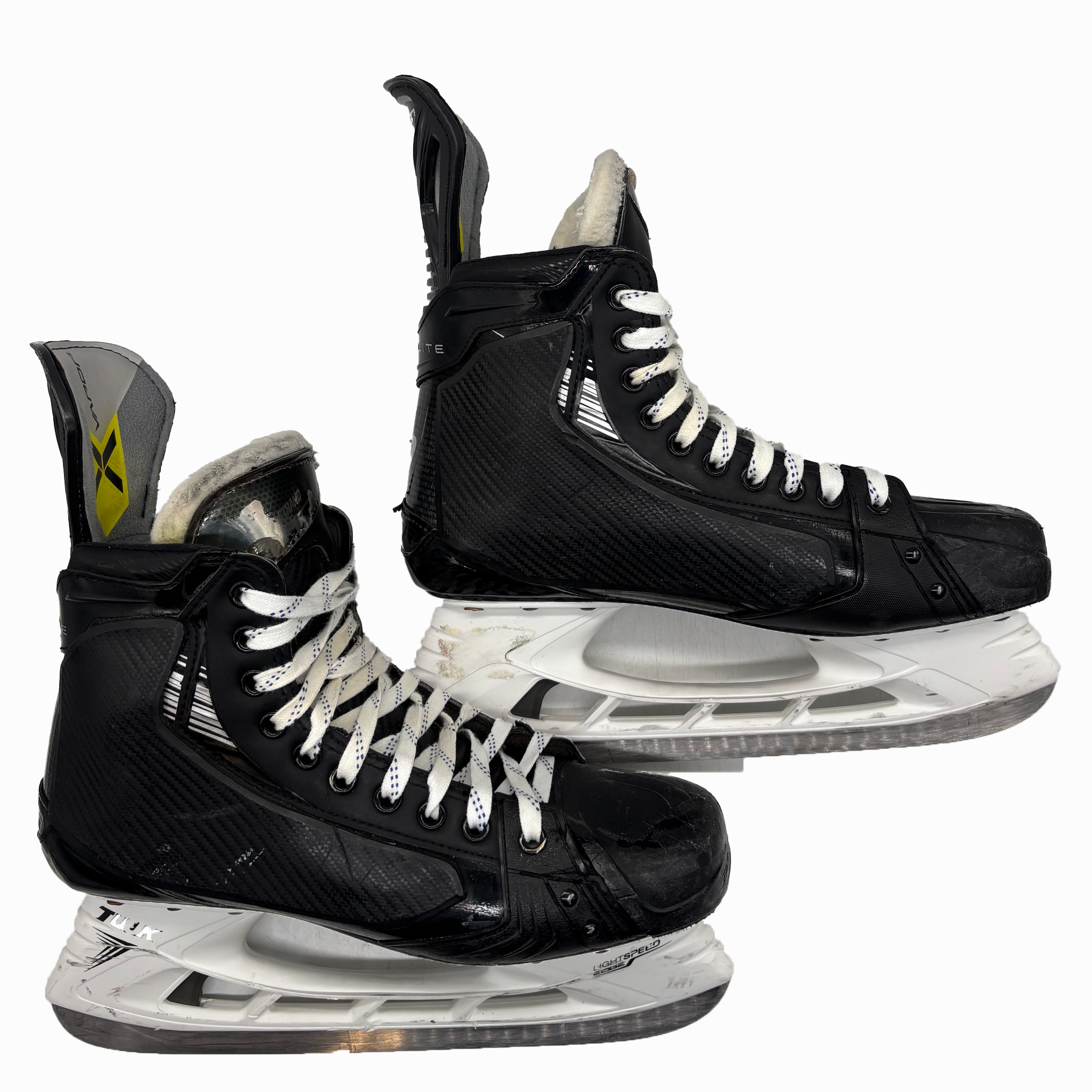 Bauer Vapor Hyperlite 2 - Used Pro Stock Hockey Skates With Shot Blockers - Size 11D
