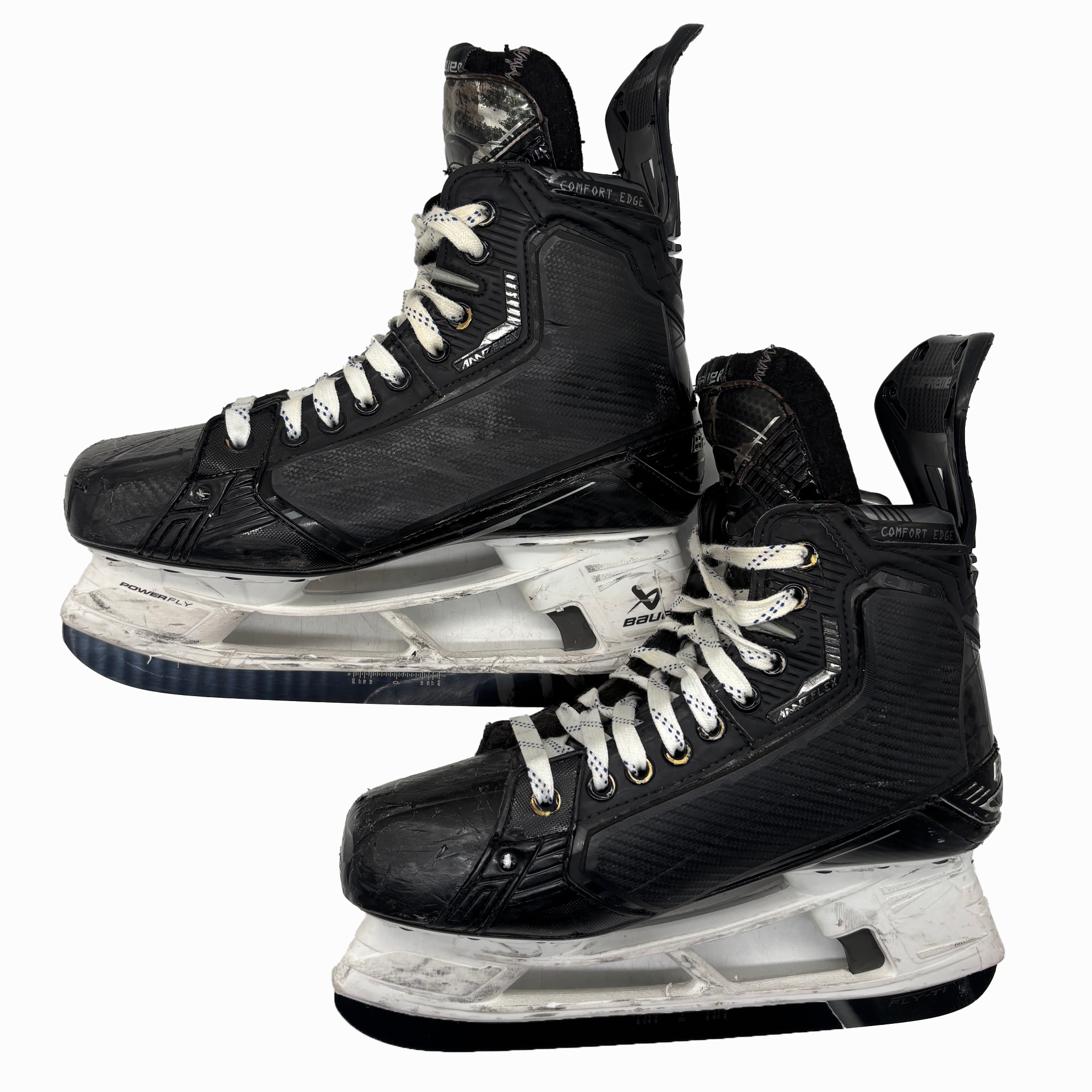 Bauer Supreme Mach - Used Pro Stock Hockey Skates With Shot Blockers - Size 9EE