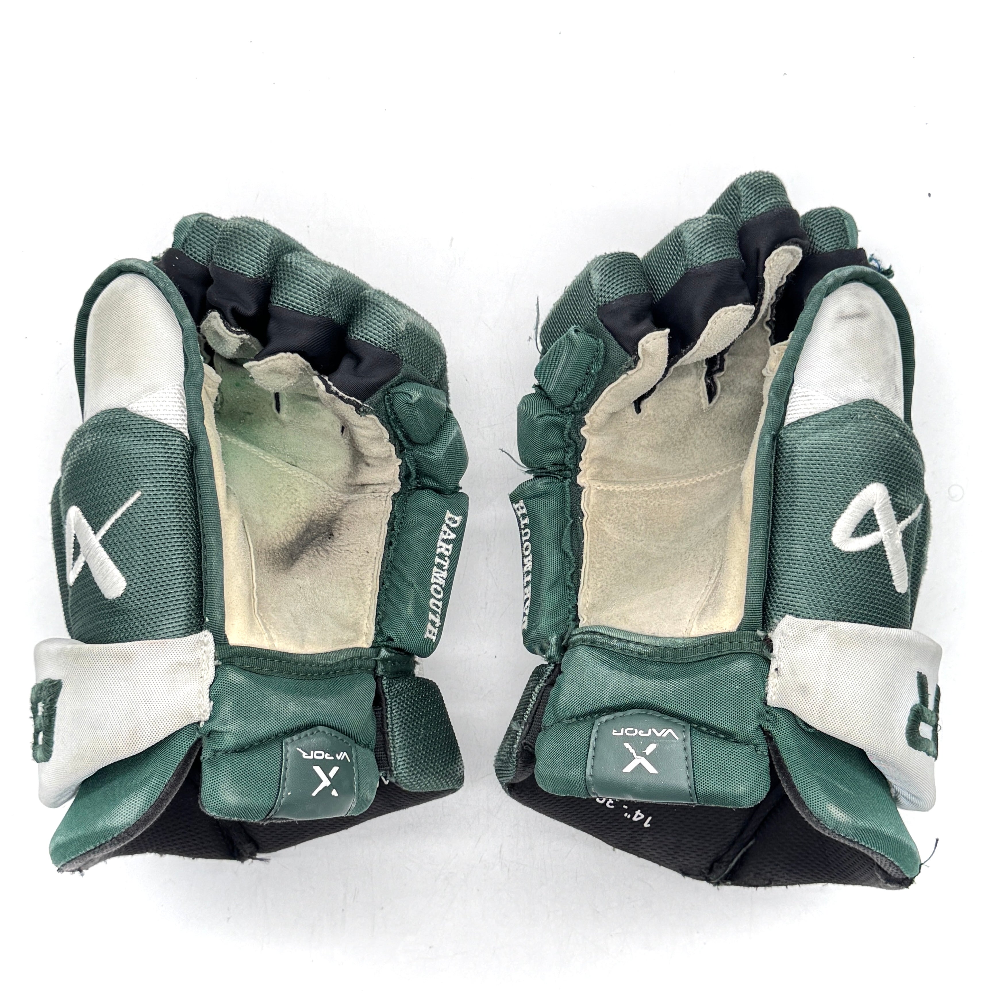Bauer Vapor Hyperlite - Used NCAA Pro Stock Hockey Glove (Green/White)