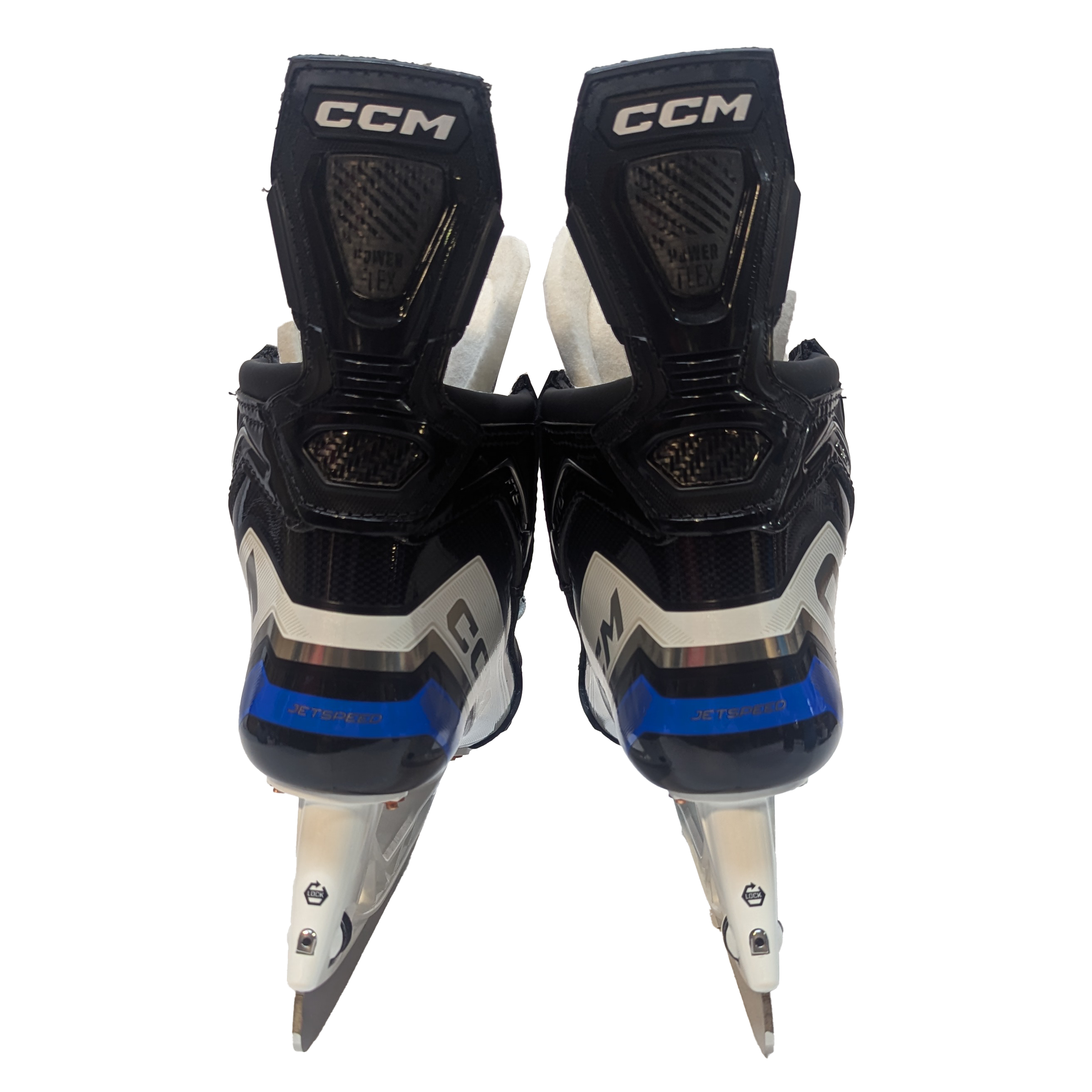CCM Jetspeed FT6 Pro – Patins de hockey Pro Stock – Taille 7R (Bleu/Blanc)