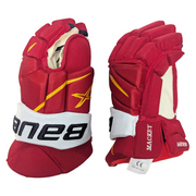 Bauer Vapor 2X Pro - NHL Pro Stock Glove - Connor Mackey (Red/Yellow/White) *Stained*