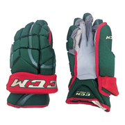 CCM HG12XP - Gant NHL Pro Stock - Wild du Minnesota (Vert/Rouge/Or) 