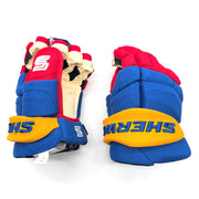 Sherwood Pro - NHL Pro Stock Glove - New Jersey Devils (Blue/Red/Yellow)