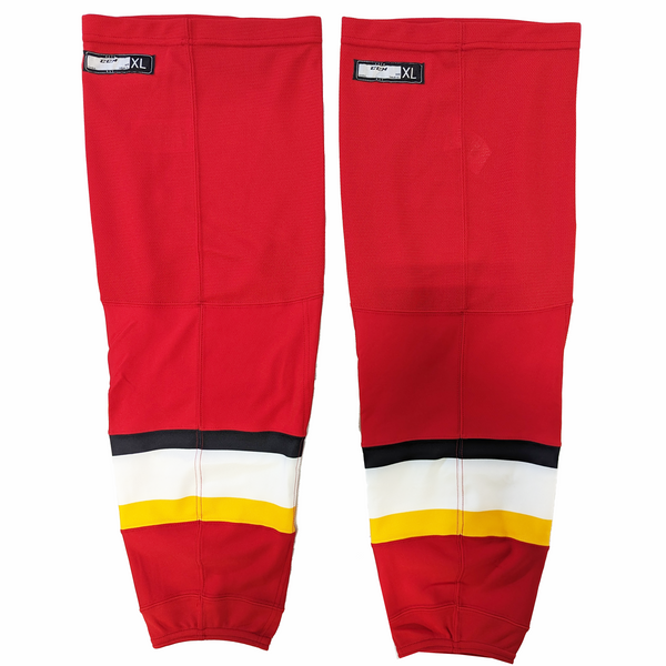 AHL - New CCM Hockey Socks - Stockton Heat (Red/White/Yellow)