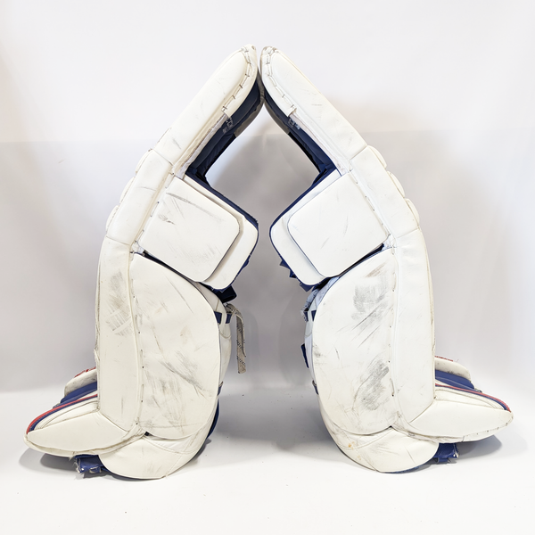 CCM Extreme Flex III - Used Pro Stock Goalie Pads White/Blue/Red)