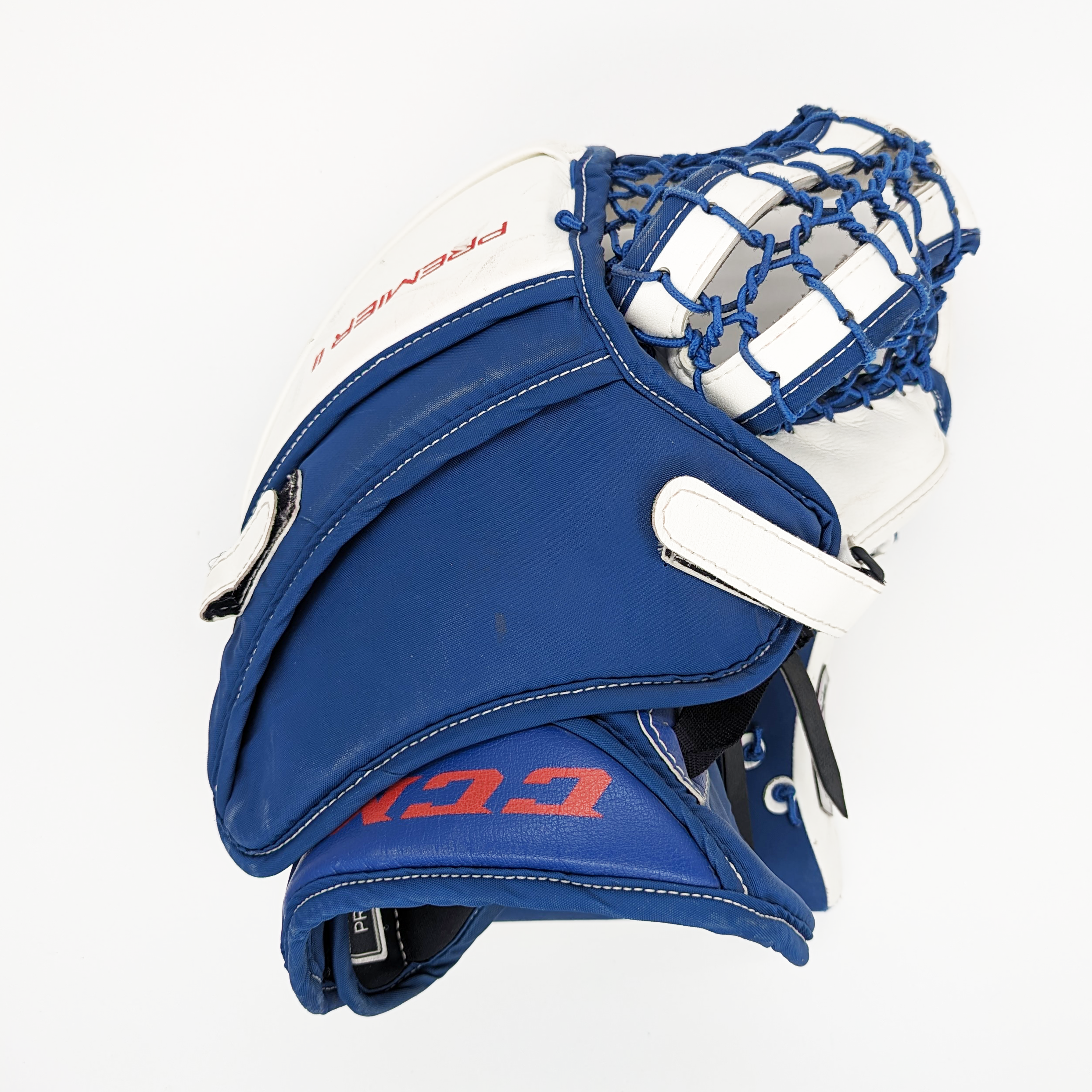 CCM Premier II - Ensemble de gardien de but d'occasion (blanc/rouge/bleu)