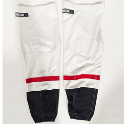 OHL - Chaussette de hockey CCM d'occasion (blanche/rouge/noire)