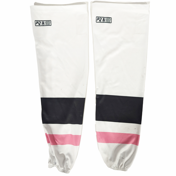 NCAA - Used Hockey Socks (White/Black/Pink)