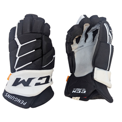 CCM HGJS - Gant NHL Pro Stock - Penguins de Pittsburgh (noir/blanc)