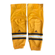 NCAA - Chaussettes de hockey Adidas Pro Stock (jaune/bleu marine/blanc)