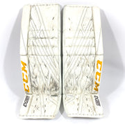 CCM Extreme Flex IV - Used Pro Stock Goalie Pads - (White/Yellow/Black)
