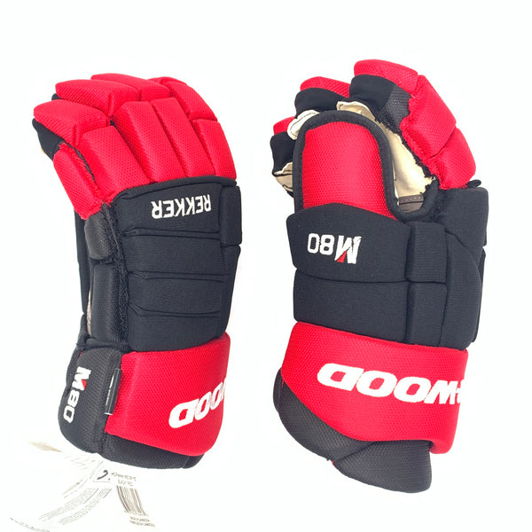 Sherwood Rekker M80 - Senior Hockey Glove (Black/Red)