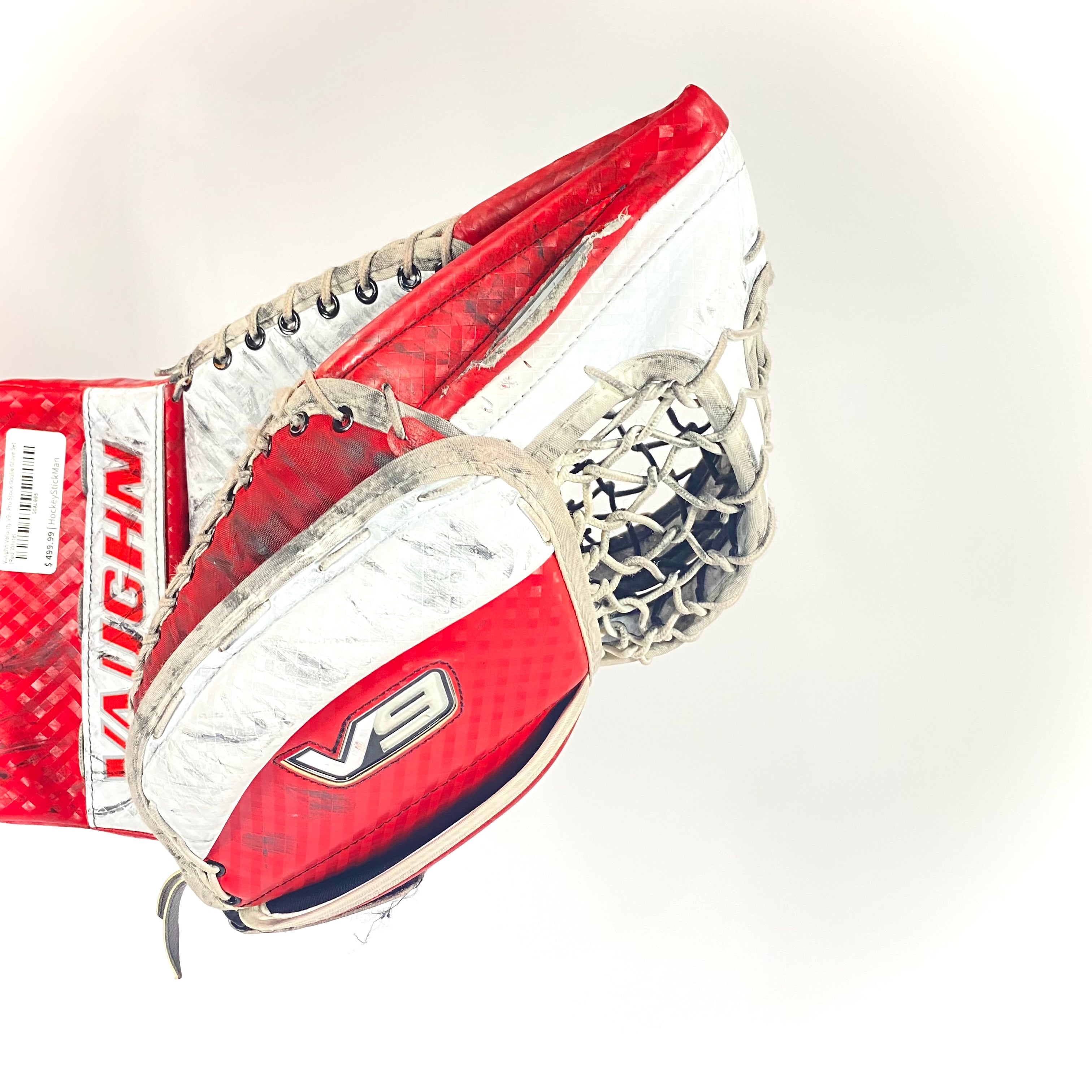 Vaughn Velocity V9 - Gant de gardien de but Pro Stock d'occasion (rouge/blanc)