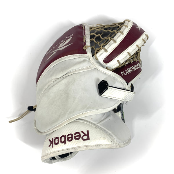 Reebok Revoke Pro - Pro Stock Goalie Glove (White/Maroon)