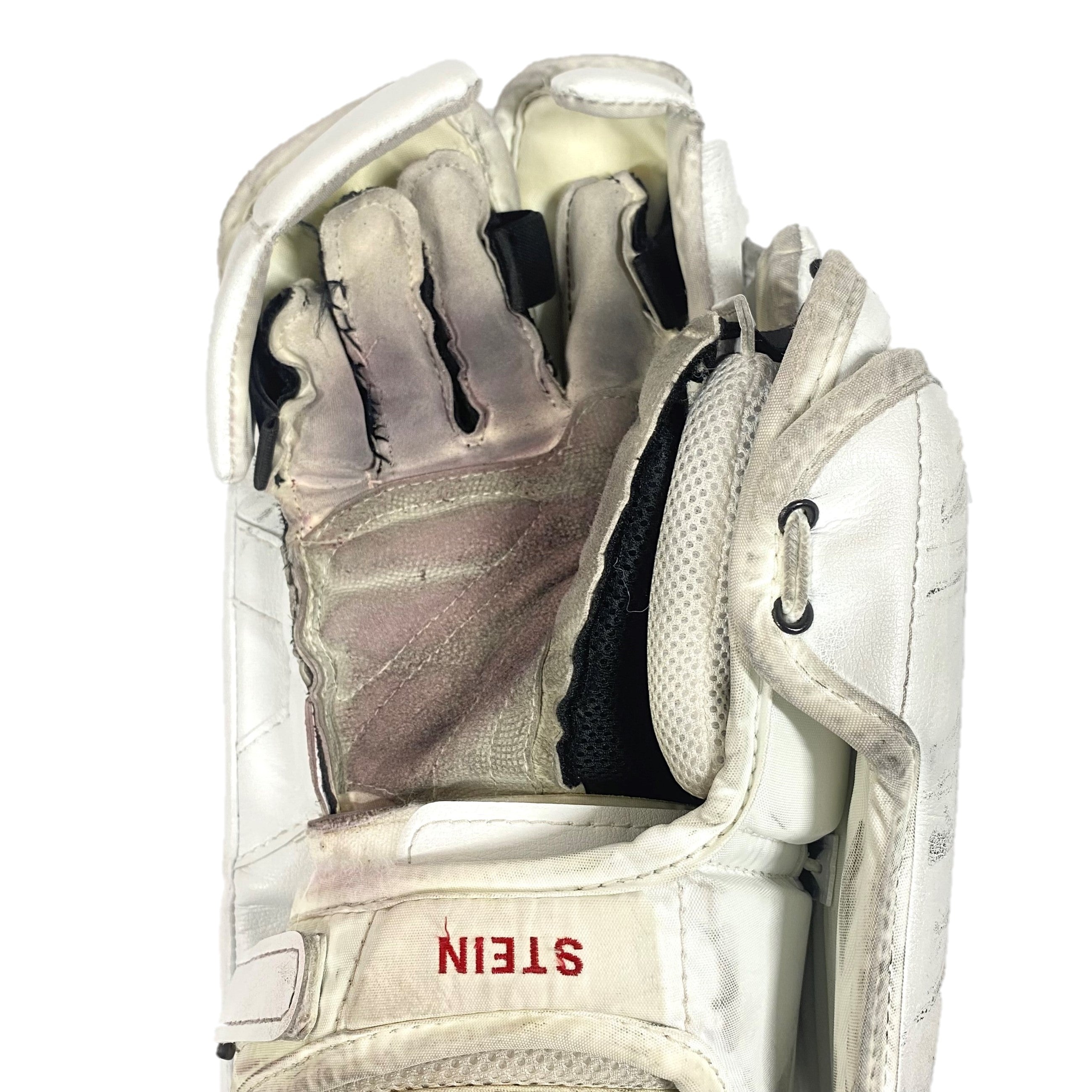 Vaughn Velocity V9 - Bloqueur de gardien de but Pro Stock d'occasion (blanc/rouge/jaune)