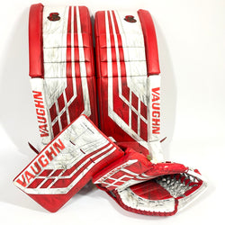 Vaughn Velocity VE8 - Pro Stock Goalie Pads - Full Set (Red/White)
