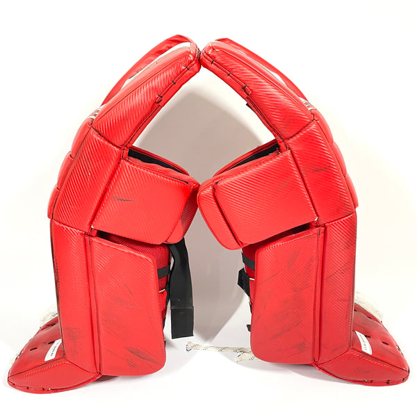 Vaughn Velocity VE8 - Pro Stock Goalie Pads - Full Set (Red/White)