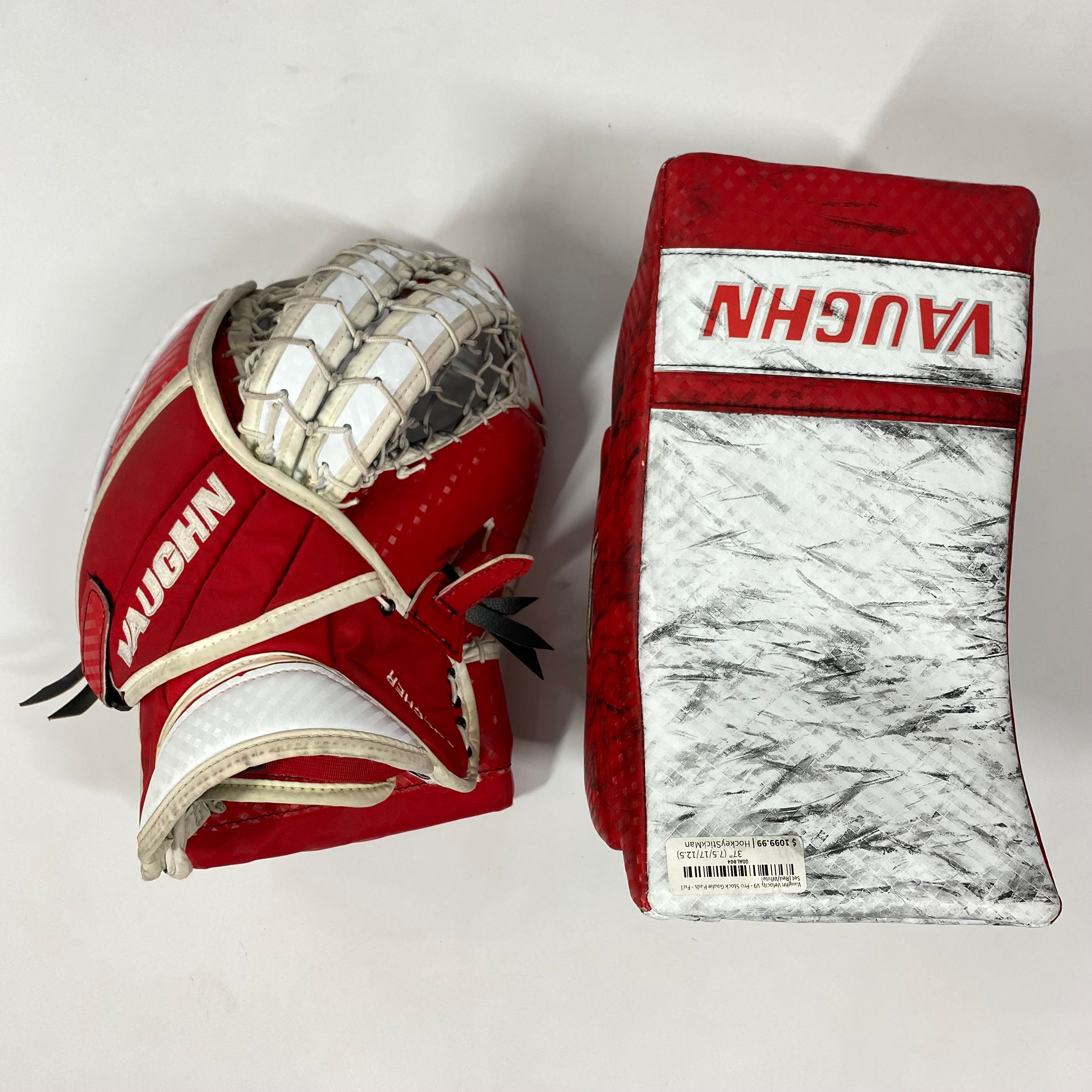 Vaughn Velocity V9 - Pro Stock Gardien de but - Ensemble complet (Rouge/Blanc)