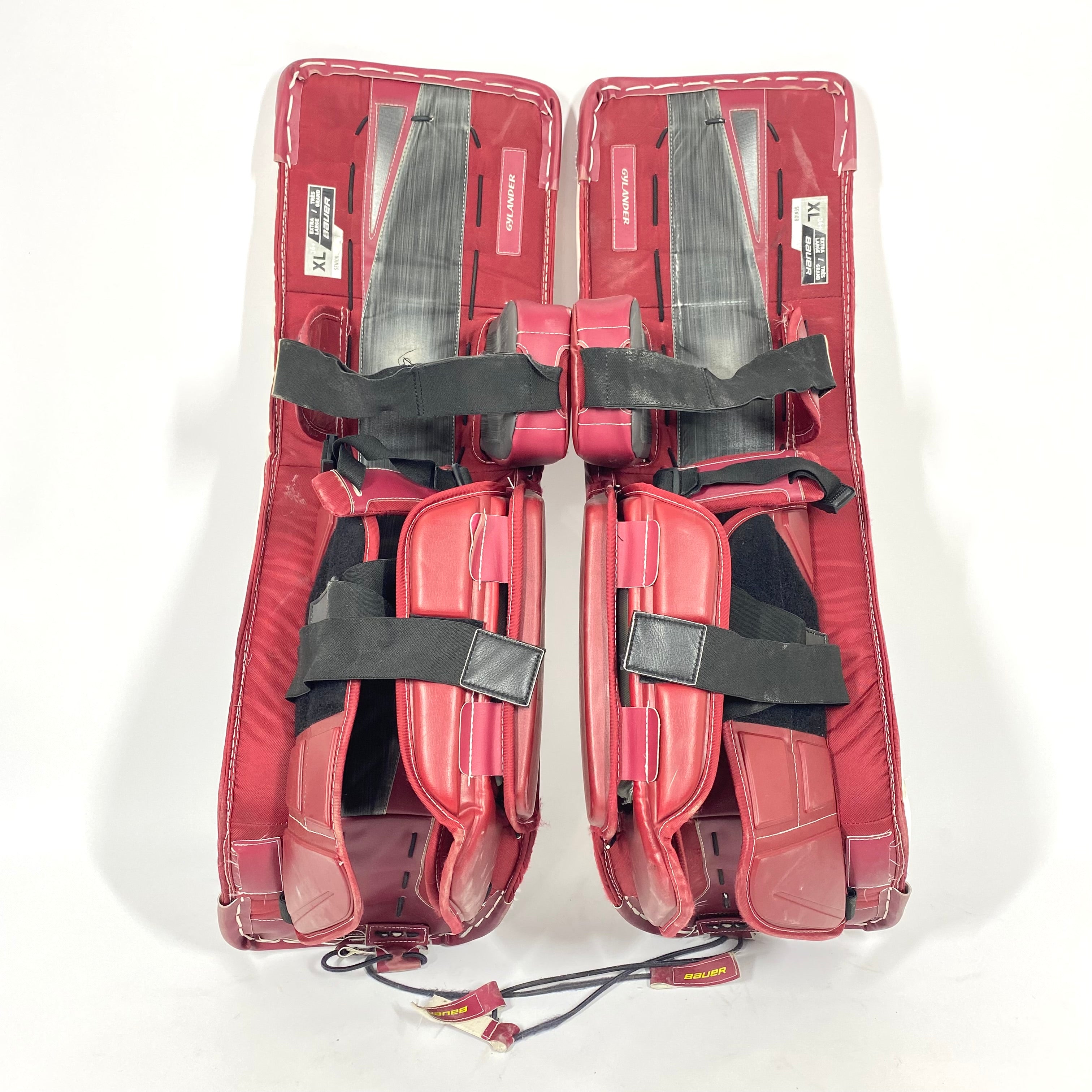 Bauer Vapor Hyperlite - Jambières de gardien senior Pro Stock d'occasion (marron/blanc)