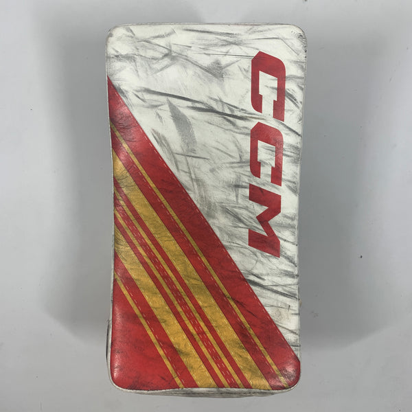 CCM Extreme Flex 6 - Used NHL Pro Stock Goalie Blocker (Red/Yellow)