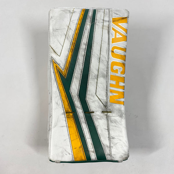 Vaughn Velocity V9 - Used Pro Stock Goalie Blocker (Yellow/Green)