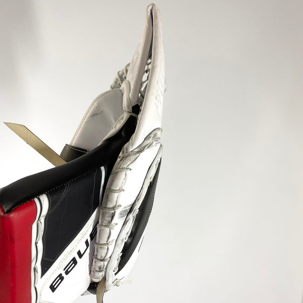 Bauer Supreme Mach - Used Pro Stock Goalie Glove - (White/Red/Black)
