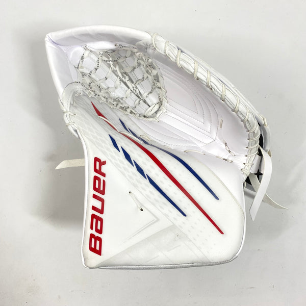 Bauer Vapor Hyperlite - New Pro Stock Goalie Glove - (White/Red/Blue)