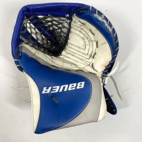 Bauer Supreme Ultrasonic - Used Pro Stock Goalie Glove - (Blue/White)