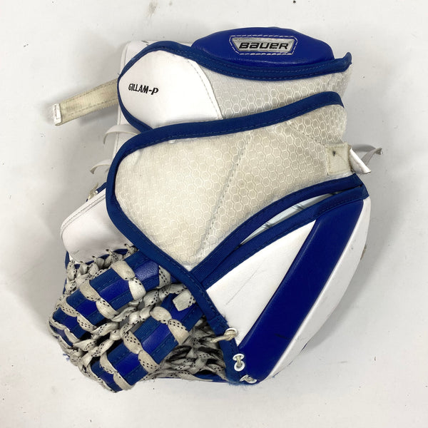 Bauer Supreme Ultrasonic - Used Pro Stock Goalie Glove - (Blue/White)