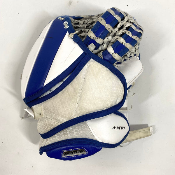 Bauer Supreme Ultrasonic - Used Pro Stock Goalie Glove - (Blue/White)