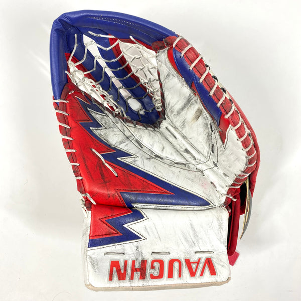 Vaughn Velocity V9 - Used Pro Stock Goalie Glove (Red/Blue/White)